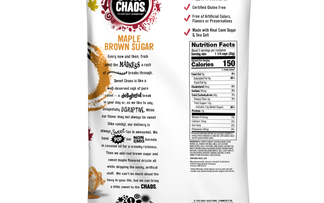 300614 Sweet Chaos Maple Brown Sugar Drizzle 5.5oz Back