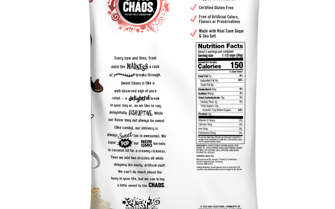 350070 Sweet Chaos Black and White Drizzle 5.5oz Back