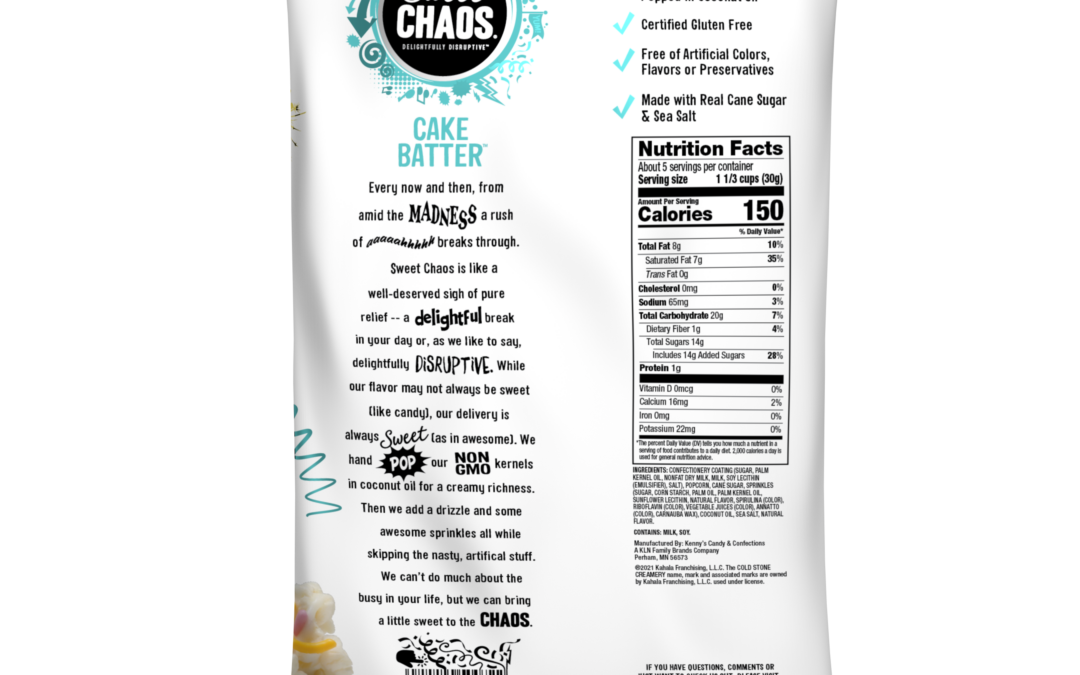350072 Sweet Chaos Cake Batter Drizzle 5.5oz Back