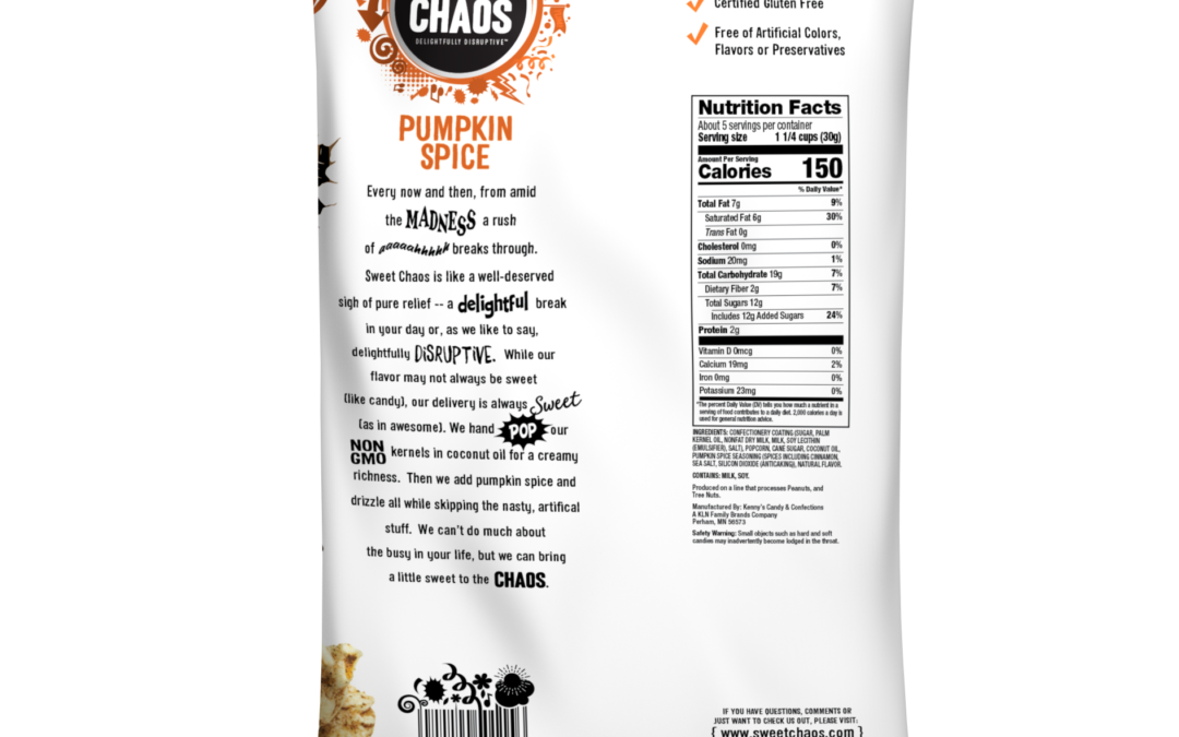 350115 Sweet Chaos Pumpkin Spice Drizzle 5.5oz Back