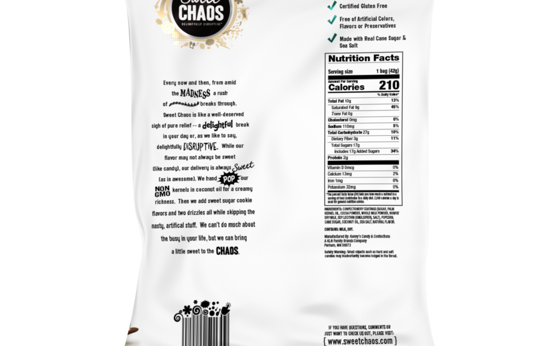 350130 Sweet Chaos Black & White Sugar Cookie Drizzle 1.5oz Back