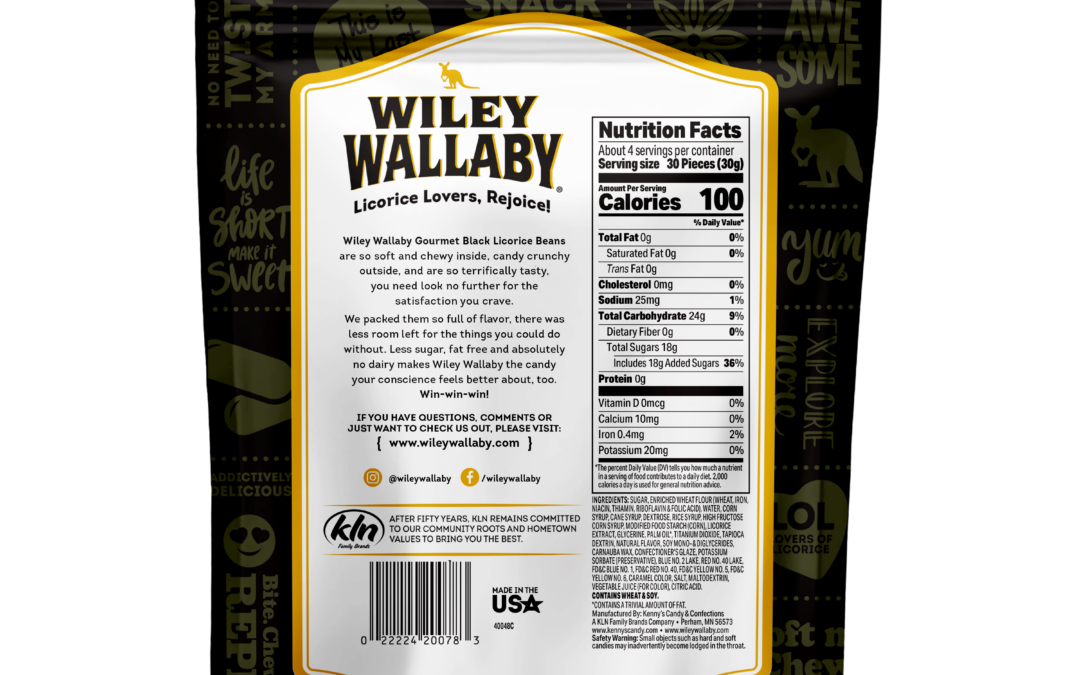 120078 Wiley Black Licorice Beans 7.05oz Back