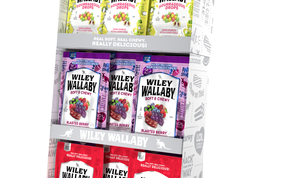 120136 Wiley Classic Red, Sourrageous Drops, Blasted Berry, & Watermelon Shipper 10oz